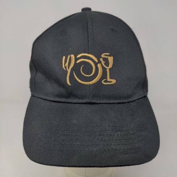 Teamworld Men's Snapback Hat Black Embroidered Dish Wineglass Logo - Picture 2 of 8